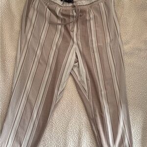 Torrid plus 2 Tan and White Striped pants